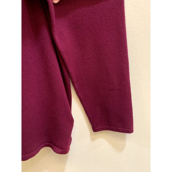 Torrid Sweater Size 2 Burgundy Black Knit Back Lace Pullover Relaxed Fit - Picture 4 of 10